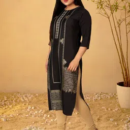Anouk Rustic Selection Of 3 Ethnic Motifs Printed Round Neck Straight Kurtas image 5
