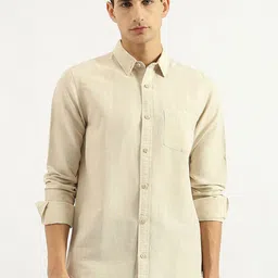United Colors of Benetton Cotton Spread Collar Shirt-image-14
