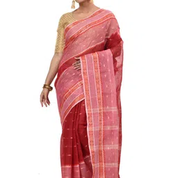 DipDiya Woven Design Pure Cotton Taant Saree-50