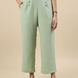 De Moza Women Relaxed Trousers-image-94