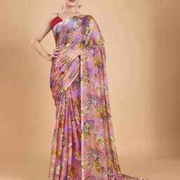 Garden Vareli Floral Pure Chiffon Saree-picture-52