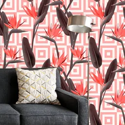 ArtzFolio Printed UV-Resistant Anti-Bacterial Modern African Crane Flower Peel & Stick Wallpaper-image-73
