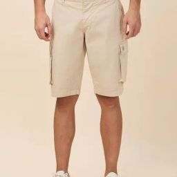 Being Human Beige Cotton Regular Fit Solid Shorts-36