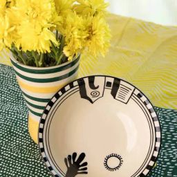 Mombaye City Hand Painted Ceramic Cereal Bowl - Set Of 2-25
