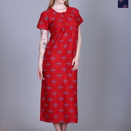 FIRST SLEEP Printed Maxi Nightdress-image-38