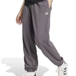 Adidas Grey Cotton Loose Fit Trackpants-image-79