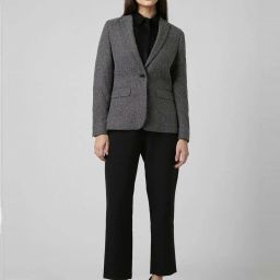 Van Heusen Grey Textured Pattern Blazer image 4