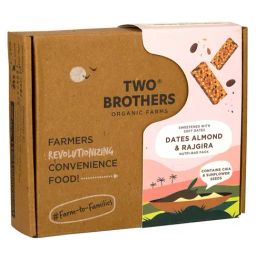 Two Brothers Organic Farms Healthy Nutri Protein Bar with Dates, Almonds and Rajgira- 9 Bars-image-43