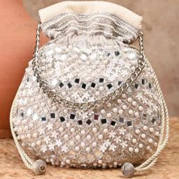 Rocia Nude Embellished Small Potli-picture-24