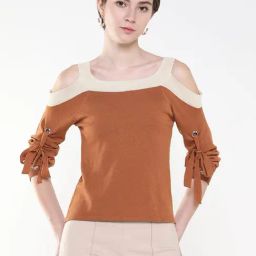 SHOWOFF Brown Regular Fit Top-image-38