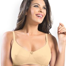 Sonari Beige Solid Non-Wired Non-Padded Everyday Bra afreenskin-55
