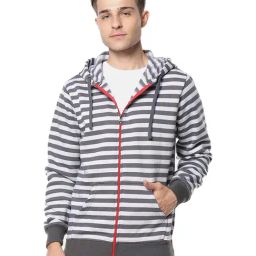 Campus Sutra White Hooded Sweatshirt-46