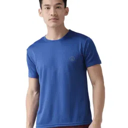 Chkokko Royal Blue Regular Fit Sports T-Shirt-image-36