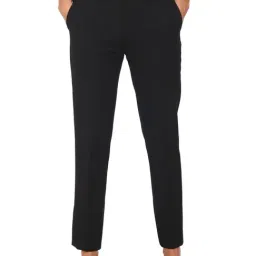 Arrow Black Regular Fit Flat Front Trousers-picture-24