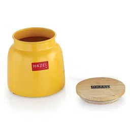 HAZEL Yellow Galvanized metal Storage Container with Lid - Set of 2 image 4