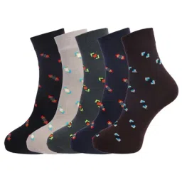 Dollar Multi Cotton Printed Socks - Pack of 5-image-98