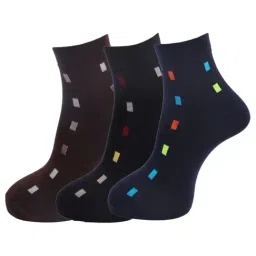Dollar Multi Cotton Self Pattern Socks - Pack of 3-image-73