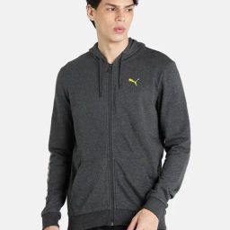 Puma Grey Full Sleeves Hooded Sweatshirt-image-54
