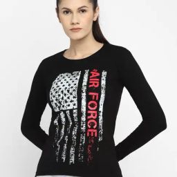 Appulse Black Printed Slim Fit Cotton T-Shirt-image-85
