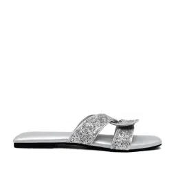 Aurelia Women's Zmae Silver Cross Strap Sandals-image-3