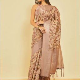 Soch Mauve Woven Saree with Unstitched Blouse-image-63