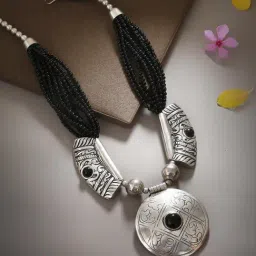 Imli Street Black & Silver Necklace-image-50