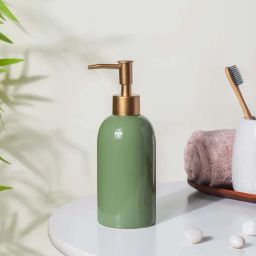 Nestasia rust proof ceramic Green Liquid Soap Dispenser for Bathroom, Kitchen and Wash-Basin, 420ml-image-32