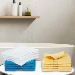 Bianca D`ROSS Multicolor Cotton 400 GSM Face Towel - Set of 12-6