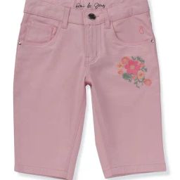 Gini & Jony Kids Pink Embroidered Pedal Pushers-image-14