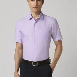 Peter England Purple Regular Fit Shirt-image-95