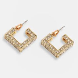Sohi Gold Plated Party Designer Stone Drop Earrings-15