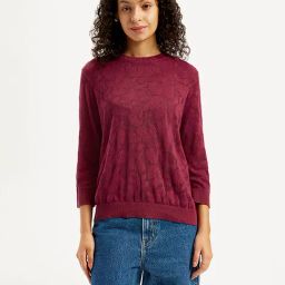 Levi's Burgundy Self Design Sweater-picture-46