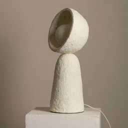 FIG Living White Paper Mache Table Lamp-picture-39