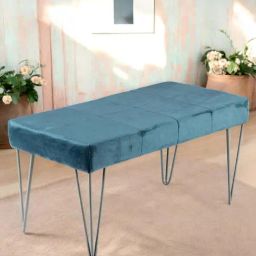 Ikiriya Velas Turquoise Sheesham Wood Accent Bench-image-37