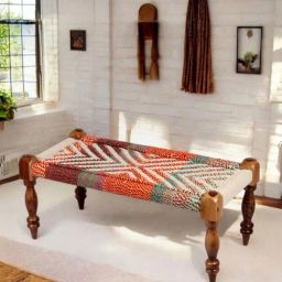 Ikiriya Oakville Multicolor Sheesham Wood Vintage Bench-image-87