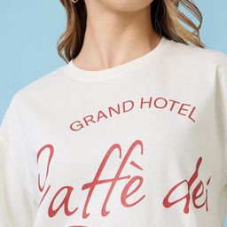 Mast & Harbour Women Printed Raw Edge T-shirt-image-78