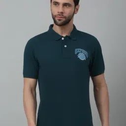 Cantabil Teal Blue Regular Fit Polo T-Shirt-picture-20