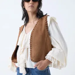 LOV by Westside Tan Suede Jacket-picture-10