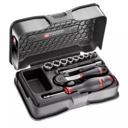 FACOM 6.35 mm (1/4 inch) Square Drive Socket Set Black, R.161-1P6 (Set of 12 Pcs)-14