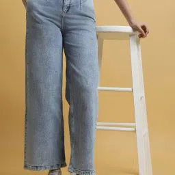 Forever 21 Blue Cotton Regular Fit Mid Rise Jeans-picture-0