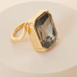 Accessorize London Women's Emerald Cut Statement Ring-image-32