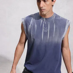 WROGN Sleeveless Abstract Printed Pure Cotton Oversized T-shirt-picture-31