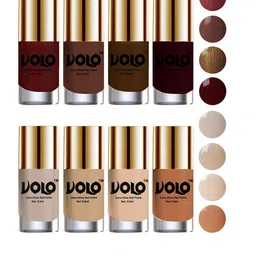 VOLO Set Of 8 Extra Shine Nail Polish-9.9ml Each- Combo-No-91-38