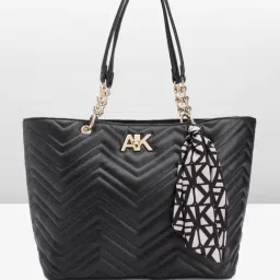 Anne Klein Black Quilted Tote Handbag-image-69