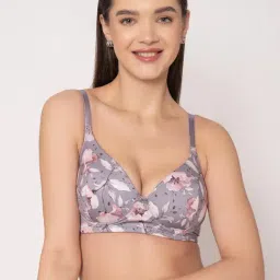 Chelvet Multi Polyester Printed Lightly Padded Non-Wired Medium Coverage T-Shirt Bra-picture-39