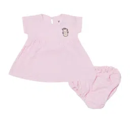 Bodycare Kids Pink Solid Frock with Panty-picture-21