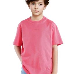 Rare Ones Boys Pink Cotton Embroidery T-Shirt-image-10
