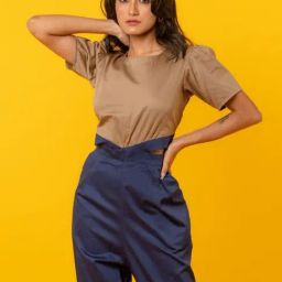 Anuja Banthia Dark Blue & Beige Indigo Jumpsuit-image-33