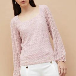 Code by Lifestyle Pink Solid Top-picture-4
