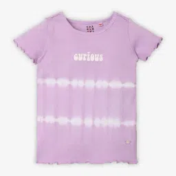 Ed-a-Mamma Kids Lavender Printed T-Shirt-image-52